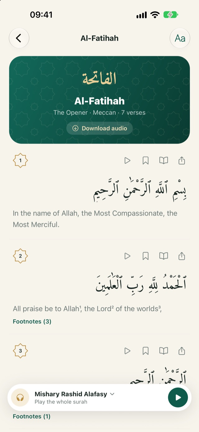 Surah Al-Baqarah in the reader with its English translation